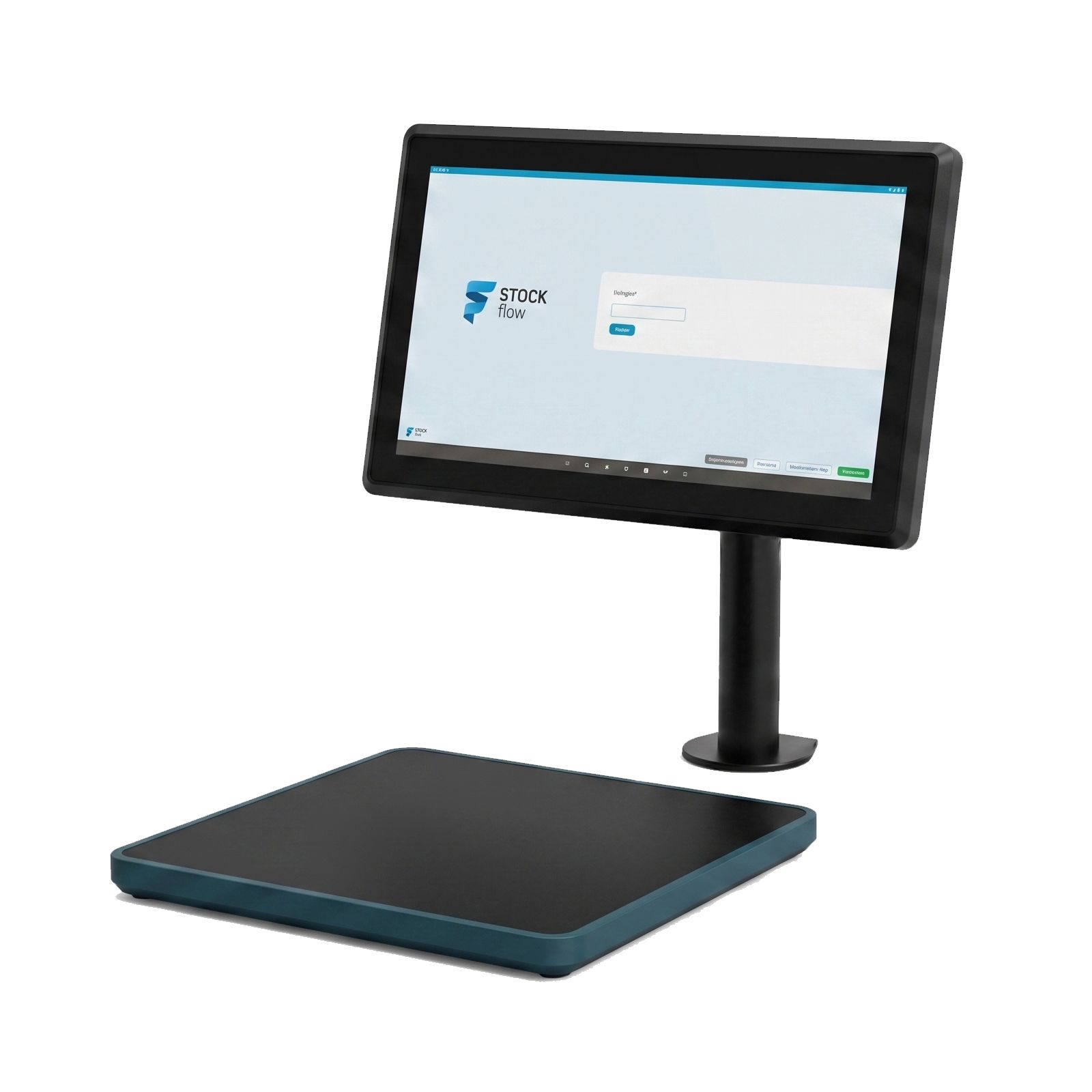 Desktopreader met touchscreen: een plat leesvlak waarop je artikelen neerlegt om ze aan te melden